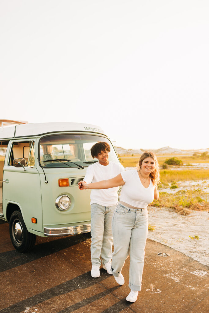 fun engagement session in grayton beach fl