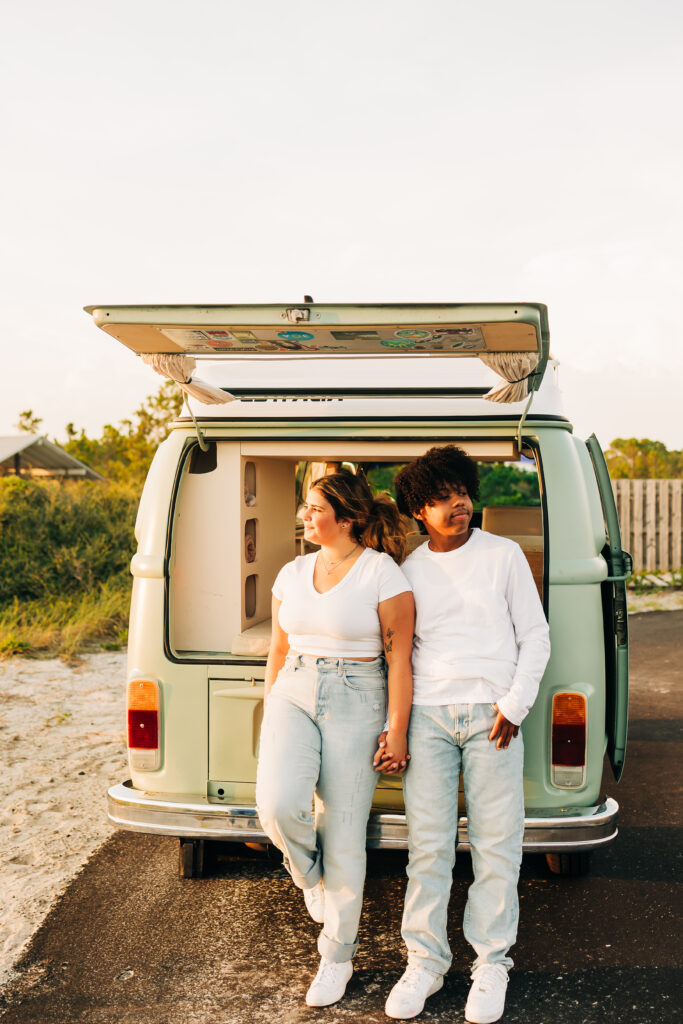 vintage vw couple session in 30A florida