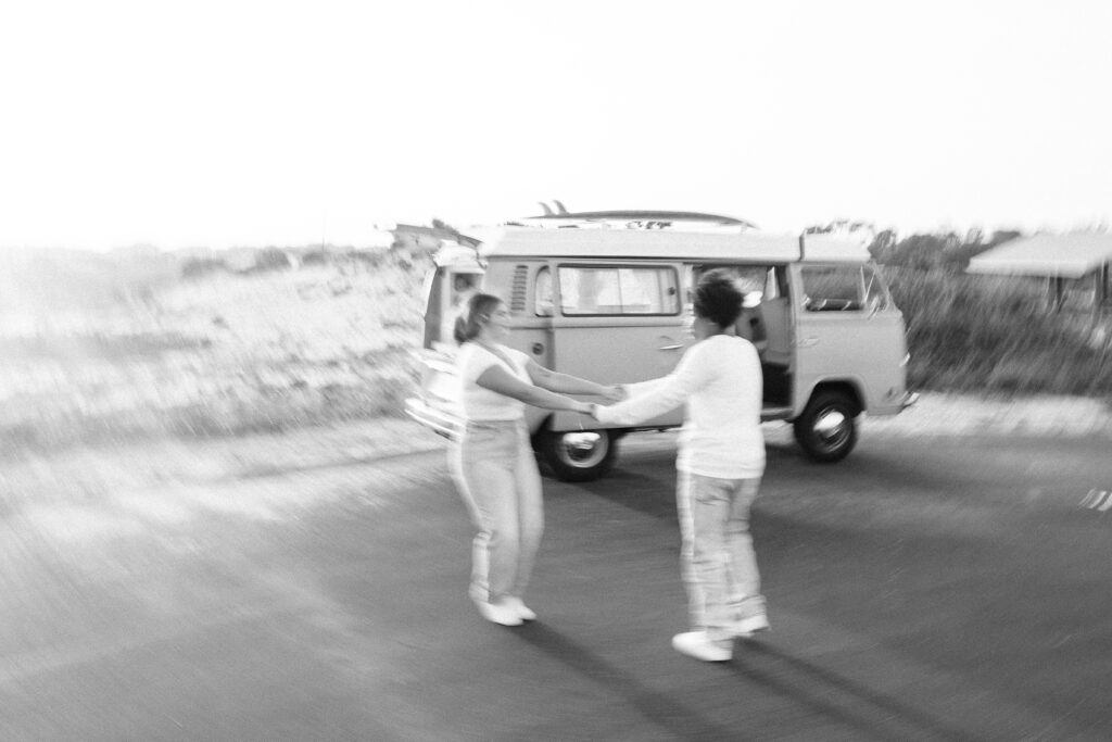 vintage vw couple session in 30A florida